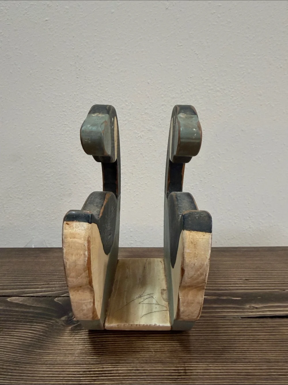 Hand Carved Wooden Duck Napkin Holder Rustic Folk Art Waterfowl Kitchen Table